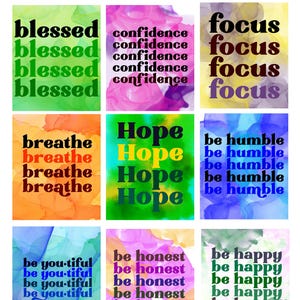 Mental Health Affirmation Cards, printable Motivational Affirmation Cards, Mindfulness Self Care, Anxiety Relief Card, Manifestation Gift