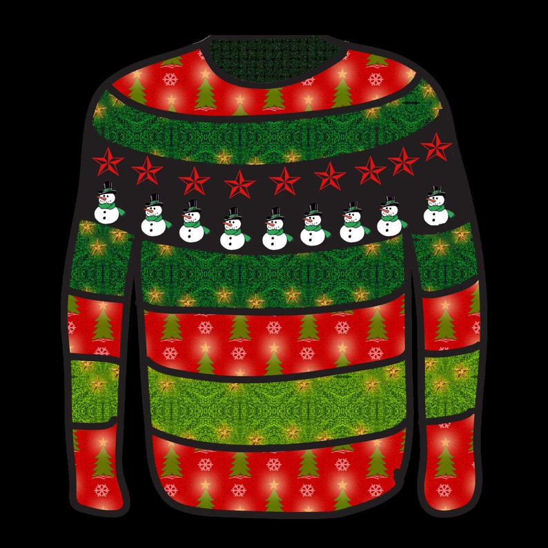 Ugly Sweater Clip Art 300 DPI Png and Jpg 8 Designs Hand - Etsy