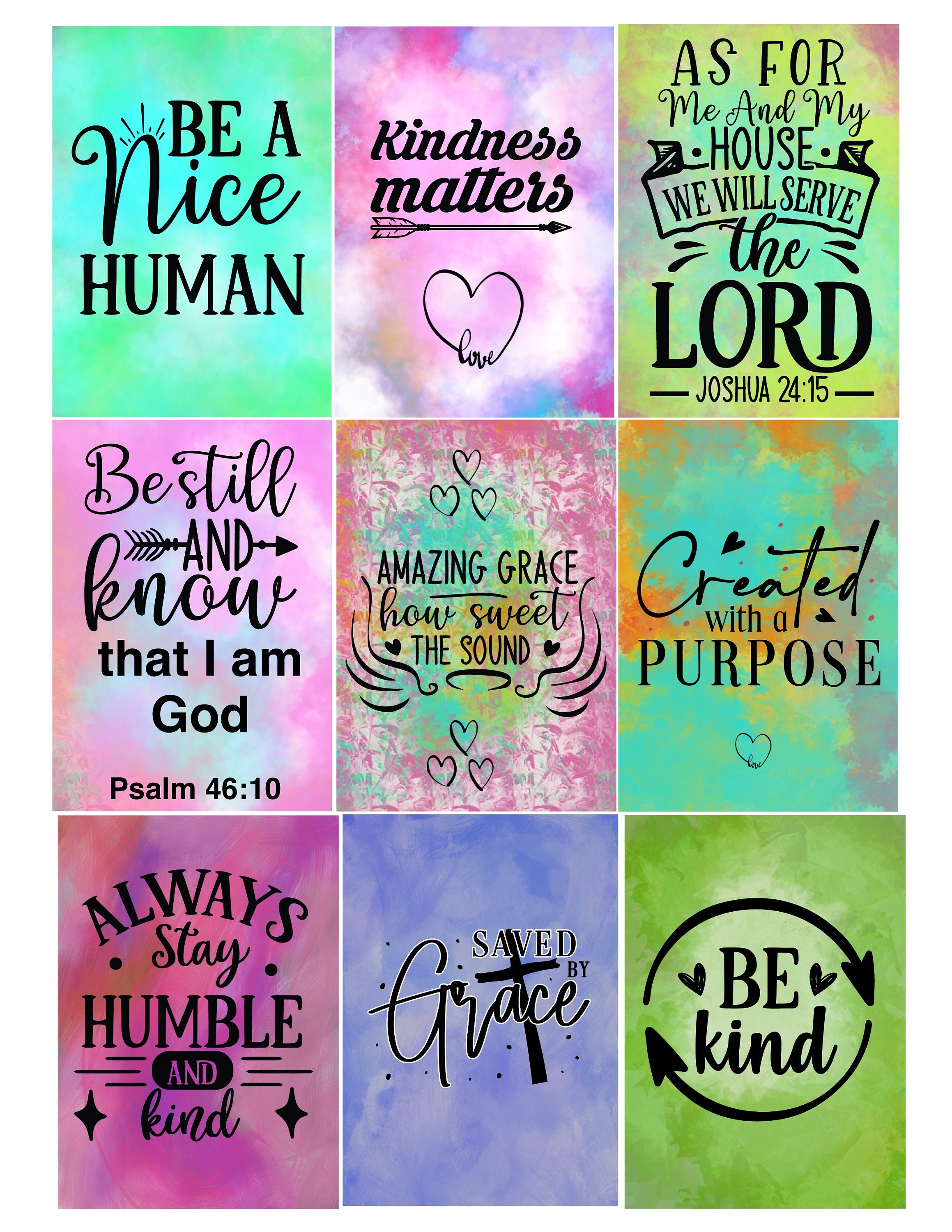 Bible Quotes Inspire and Encourage 9 Cards 2.5 by 3.5 You - Etsy