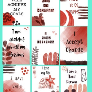 Mental Health Affirmation Cards, printed  Motivational Affirmation Cards, Mindfulness Self Care, Anxiety Relief Card, Manifestation Gift