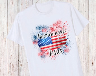 Jesus sublimation, America needs Jesus, sublimation png, instant download, file for sublimation, Christian png, Jesus png