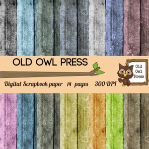 Wood look scrapbook paper, wood paper, scrapbook pack, paper pack, nature paper, rustic paper, instant download, commercial use