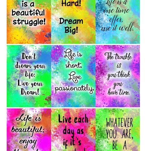 Affirmations Printable Motivators Trading Cards Art Cards - Etsy