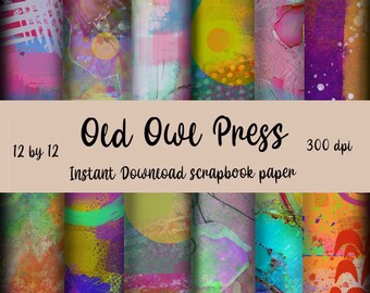 Collage scrapbooking paper, instant download, Ephemera  paper, instant download, old paper, decoupage backgrounds, transfer paper design