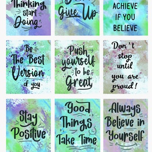 Positive  Affirmation Cards, printed  Motivational Affirmation Cards, Mindfulness Self Care, Anxiety Relief Card, Manifestation Gift