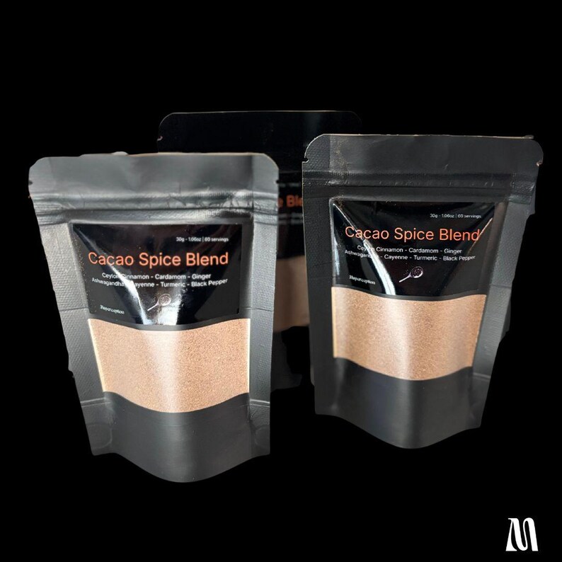 Cacao Spice Blend | Ceremonial Grade | Ceylon Cinnamon Ashwagandha Turmeric Cardamom Ginger Cayenne Black Pepper image 4