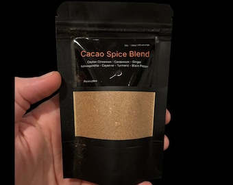 Cacao Spice Blend | Ceremonial Grade | Ceylon Cinnamon Ashwagandha Turmeric Cardamom Ginger Cayenne Black Pepper