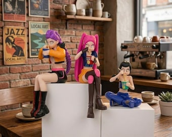 K-Pop Demon Hunter Trio Figures – Anime PVC Desk Decor