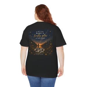 Firefly Glow Scripture Tee | Matthew 5:14-16 Inspirational Christian Shirt image 5