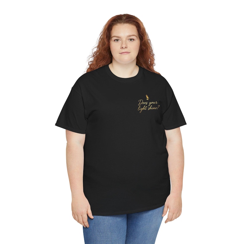 Firefly Glow Scripture Tee | Matthew 5:14-16 Inspirational Christian Shirt image 4