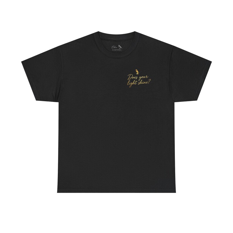 Firefly Glow Scripture Tee | Matthew 5:14-16 Inspirational Christian Shirt image 2
