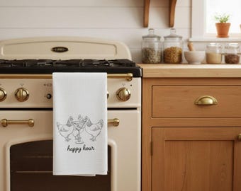 Happy Hour Chickens mikrofiberhandduk | Köksbarcocktaildesign