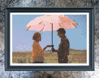 Minimalist Pluribus Scene Cross Stitch Pattern - **Digital Pattern**