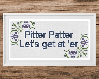 Pitter Patter Letterkenny Cross Stitch Pattern **Digital Pattern**