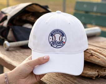 Gorra de béisbol MOM / Gorra de béisbol de perfil bajo, emblema deportivo bordado