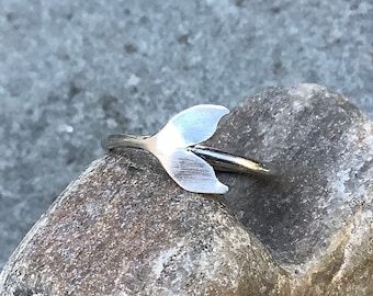 Whales tail ring, Sterling silver jewelry, Sterling silver ring, Mermaid tail sterling silver ring