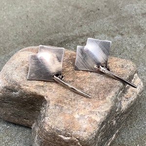 Orecchini in argento sterling a forma di manta, razza, orecchini pendenti