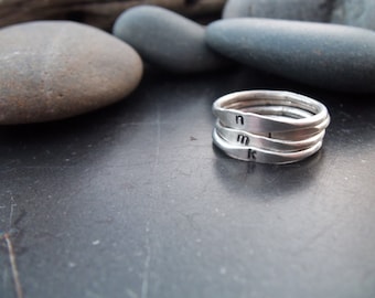 Sterling silver jewelry, Personalized sterling silver stacking ring