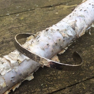 Sterling silver jewelry, Sterling silver hammered cuff bracelet, Silver bangle