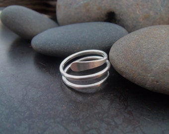 Sterling silver jewelry,  Spiral sterling silver ring