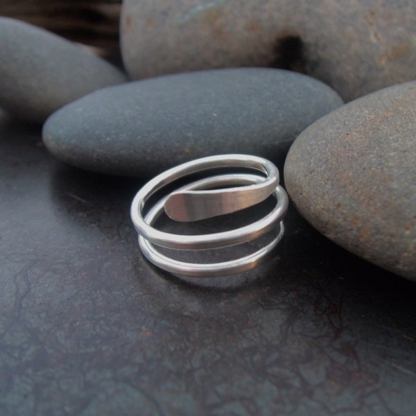 Sterling silver jewelry,  Spiral sterling silver ring