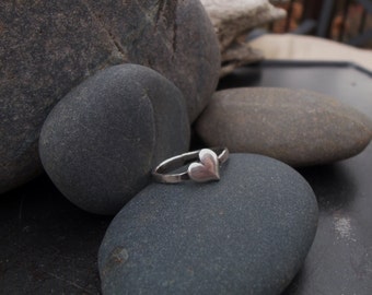 Sterling silver ring,  Sterling silver heart ring