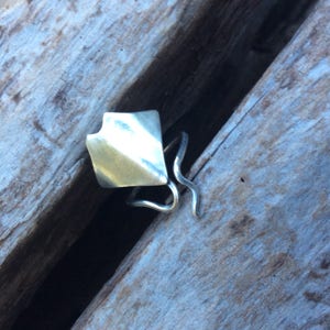 Sterling silver ring, Manta ray ring, Sting ray ring