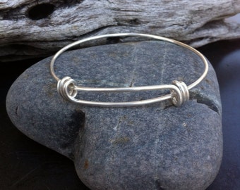 Sterling silver jewelry, Sterling silver adjustable bangle bracelet