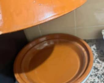 Moroccan Clay Tagine 30cm Handmade Terracotta Cooking Pot | Traditional Tagine for Slow Cooking | Rustic Kitchen Gift