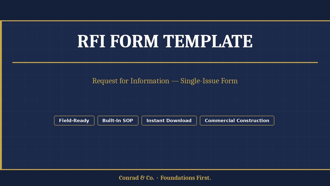 RFI Form Template | Construction Request for Information | Word ...