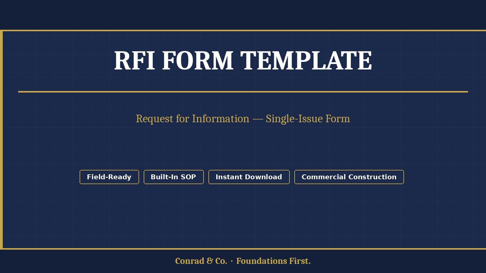 RFI Form Template | Construction Request for Information | Word ...