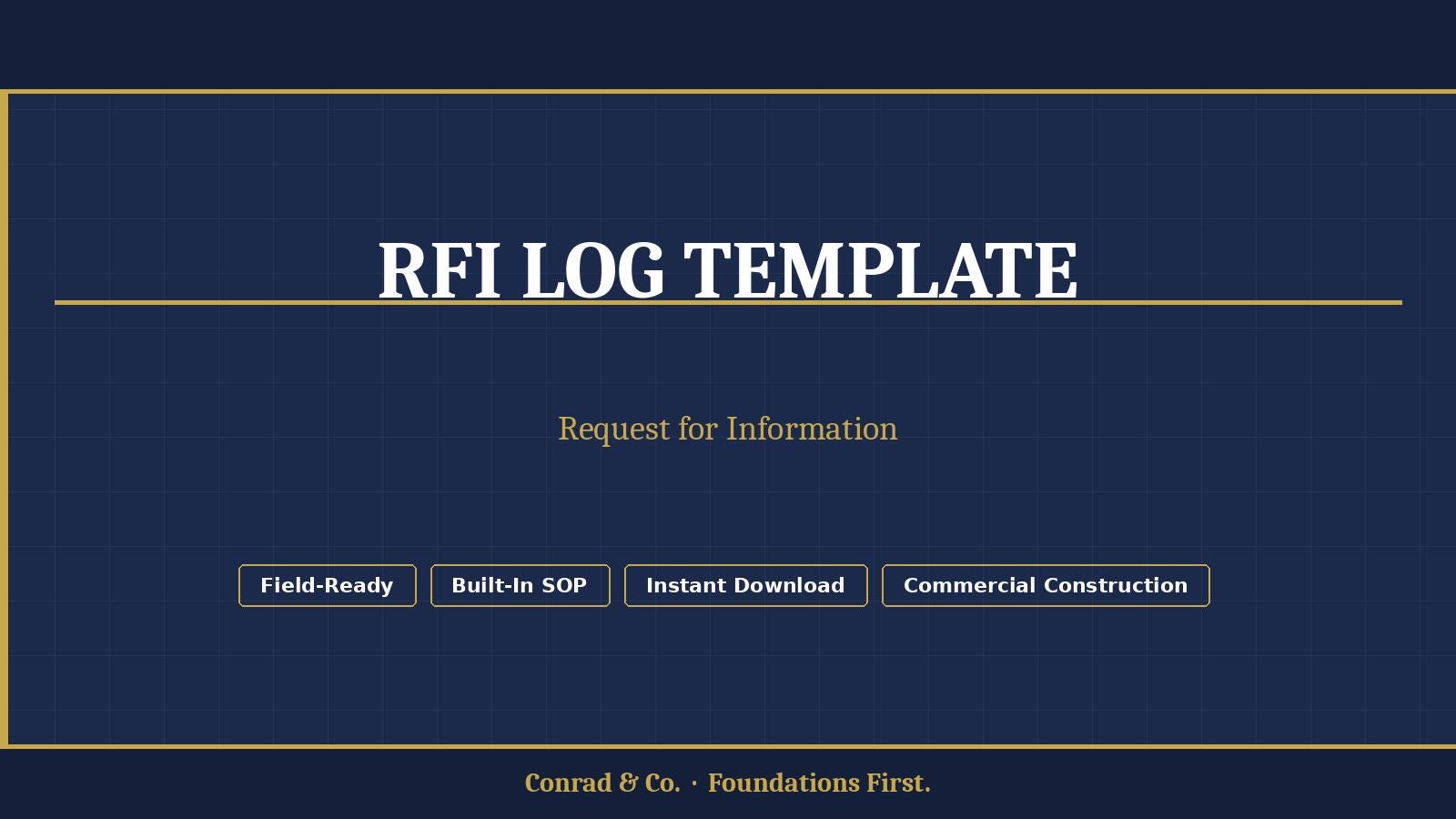 Drop Log Rfis Box Icon Construction RFI Log Template | Request for Information Tracking System ...