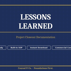 Vorlage für Lessons Learned | Projektnachbesprechung (Excel) | Bau-Nachbesprechung | Wissensmanagement im Projektmanagement