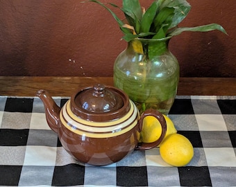 Vintage ALB England Brown Betty Teapot | Classic Earthenware British Pottery