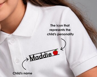 Personalisiertes Namensshirt für Kinder, Schulanfang, Schulidentifikation Kleidung