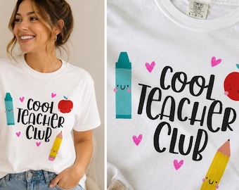 Cooles Lehrer-Club-Shirt, Lehrer-Zurück zu Schule Shirt, Erster Schultag T-Shirt, Geschenk für Lehrer, Kindergärtnerin-Shirt