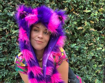 Cheshire Cat Scoodie (Hoodie Scarf with mittens)
