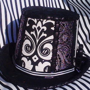 The Tim Burton Steampunk Burlesque Top Hat - (mens version)