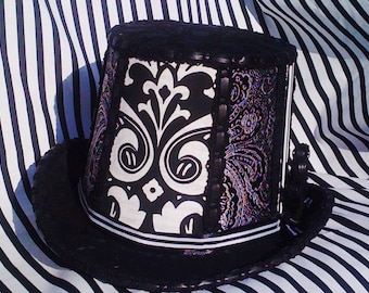 The Tim Burton Steampunk Burlesque Top Hat - (mens version)