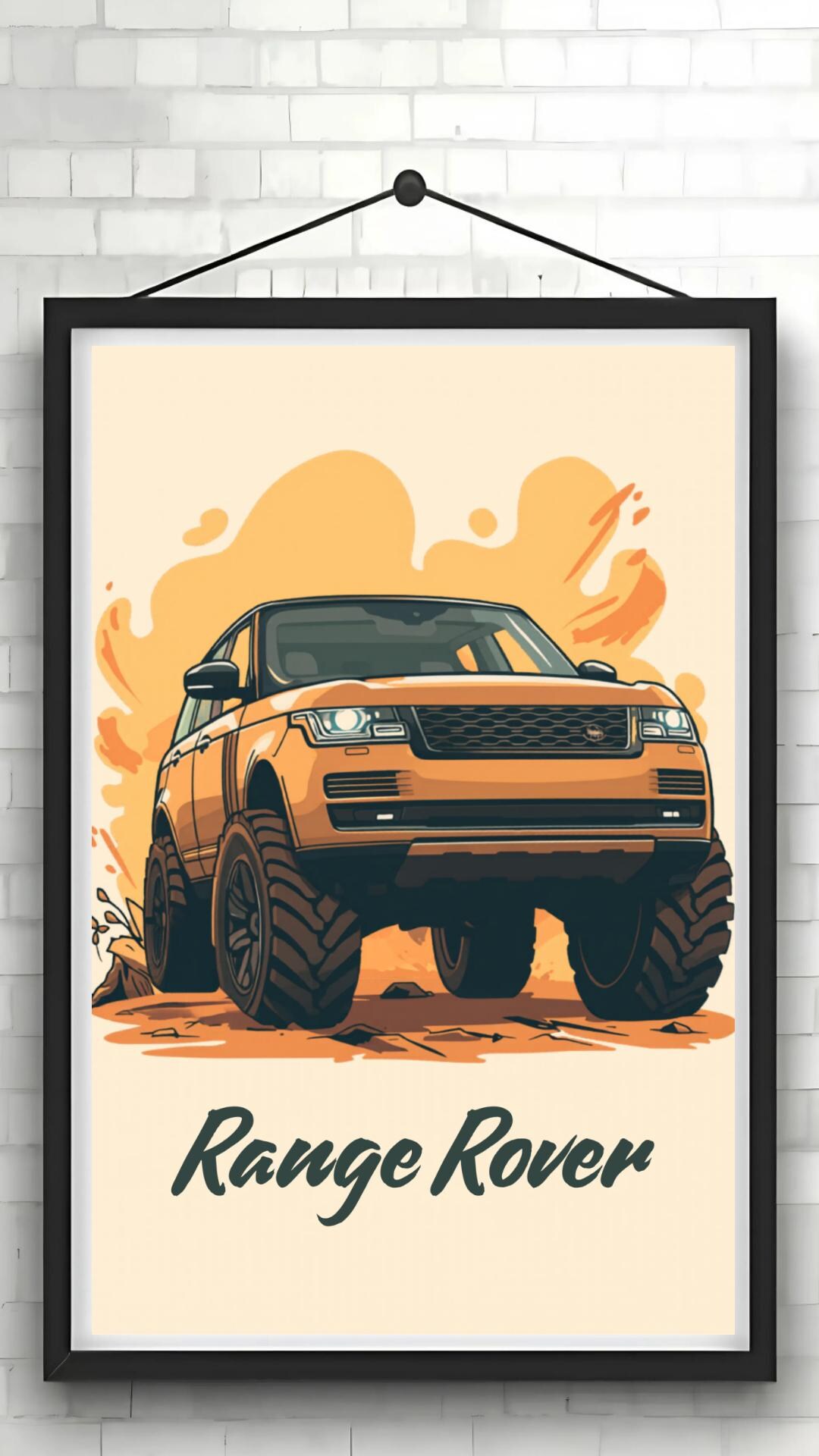 A4 Range Rover Poster | Off-road Car Wall Art Print, Automotive Decor ...
