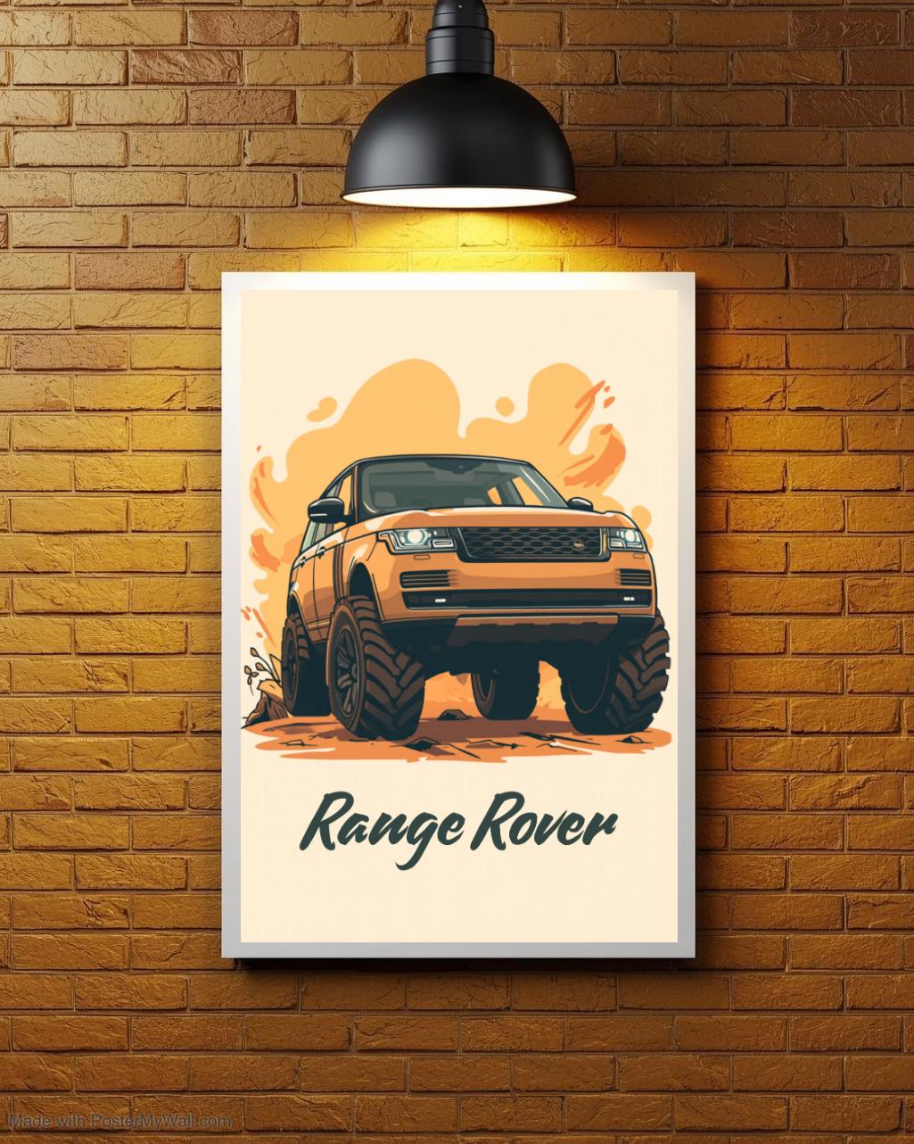A4 Range Rover Poster | Off-road Car Wall Art Print, Automotive Decor ...