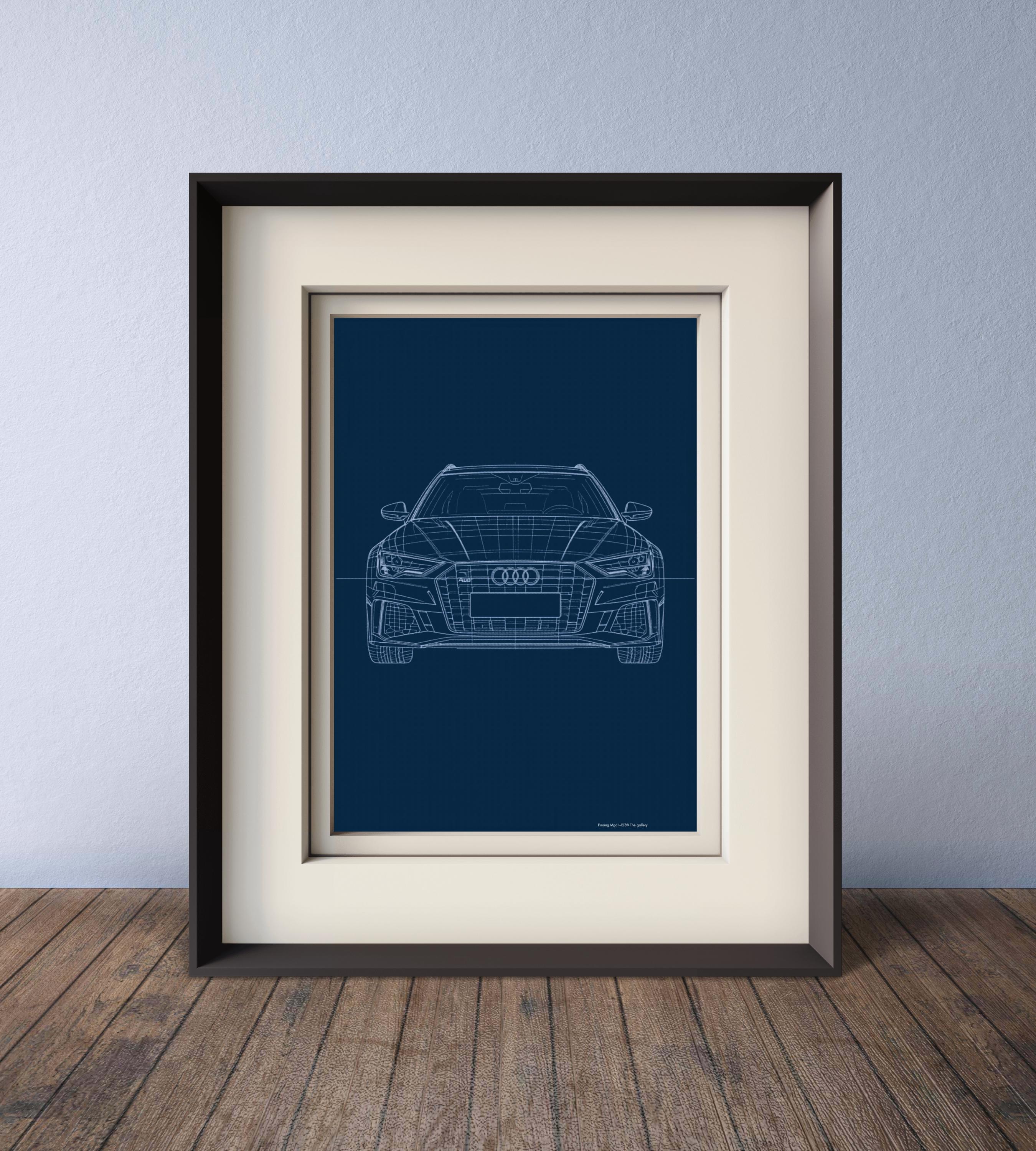 Audi RS6 Avant Blueprint Poster | Luxury Performance Estate Wall Art ...