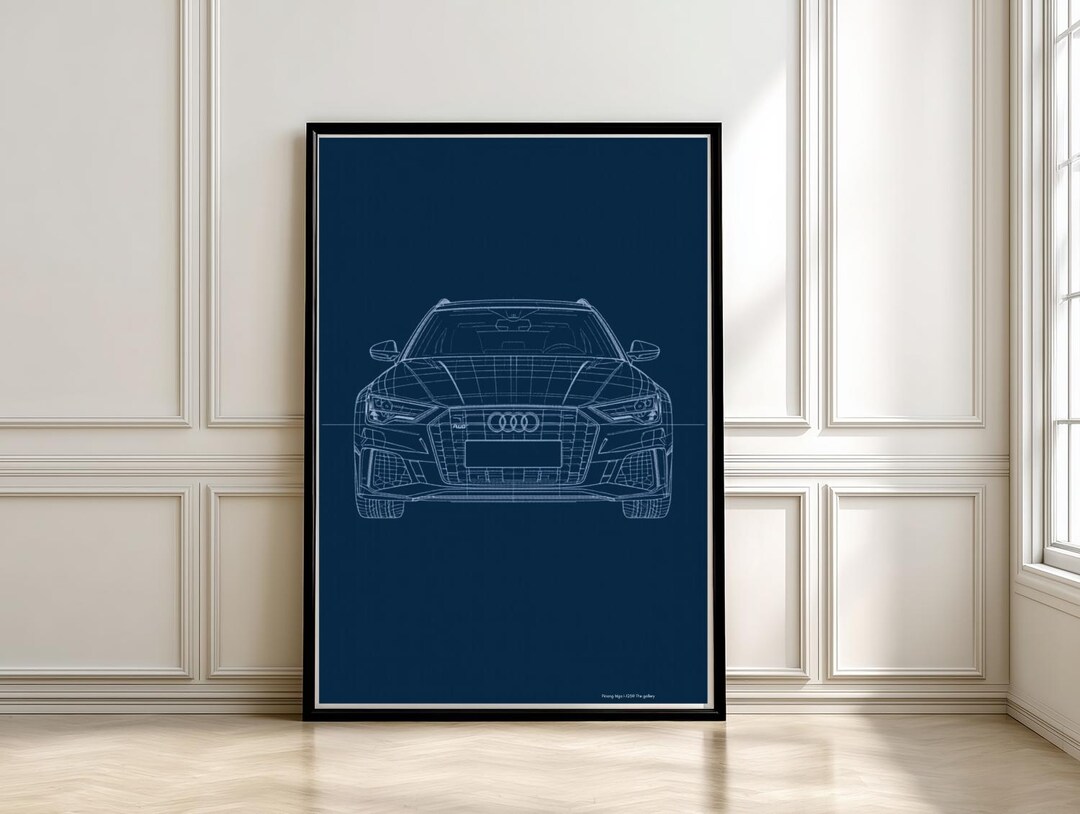 Audi RS6 Avant Blueprint Poster | Luxury Performance Estate Wall Art ...