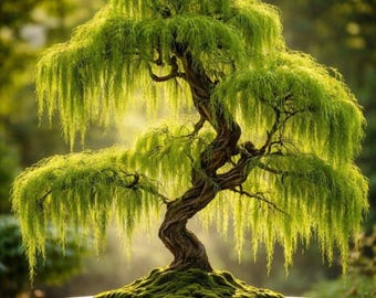 Treurwilg stek bonsai – snelgroeiende boomstarter met levende dikke stam