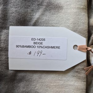 Beige Dip Dye Bamboo Cashmere Top | Women's Ombre Long Sleeve Tunic | Tie Dye Shirt – Nord Selection image 10