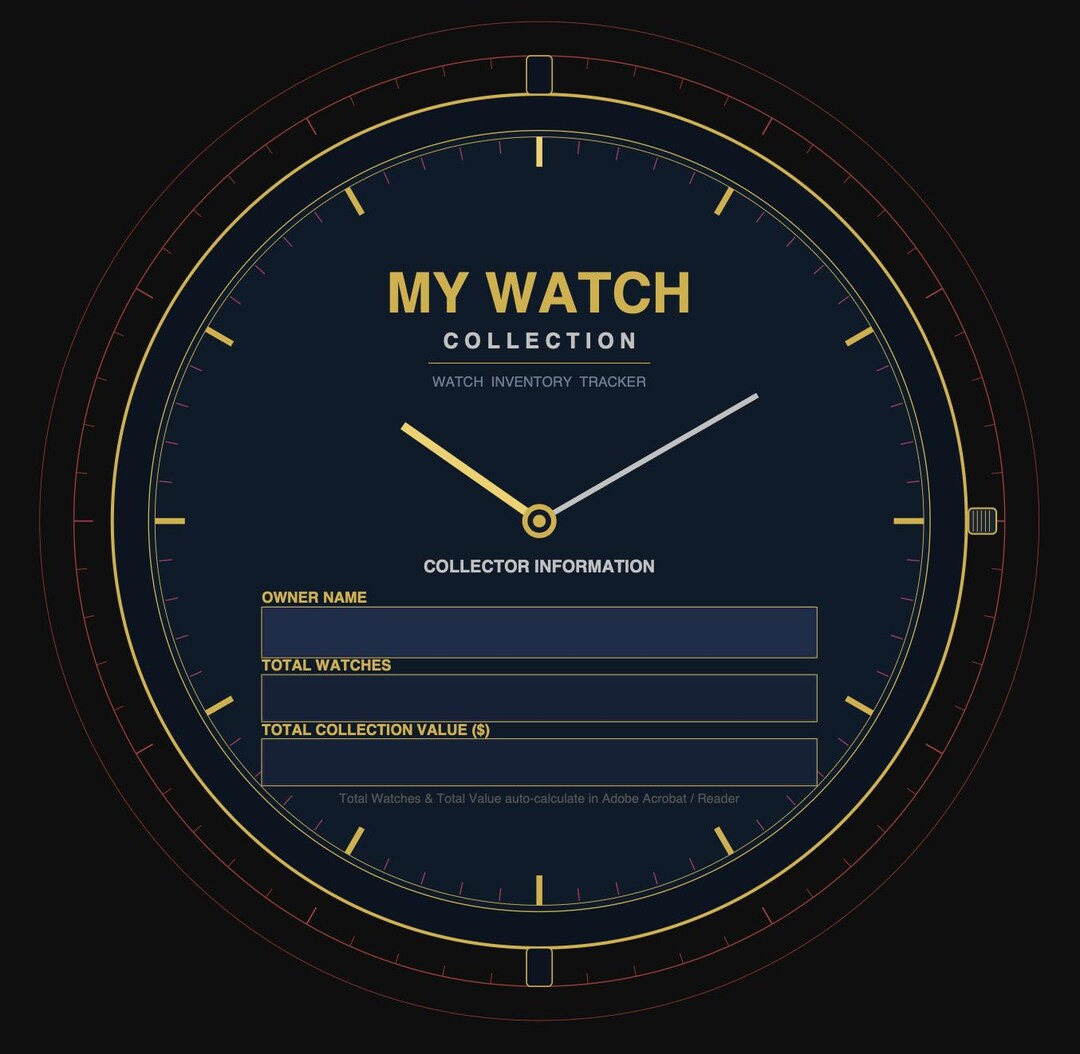 Watch Enthusiast's Dream Tracker: Complete Collection Inventory in PDF ...