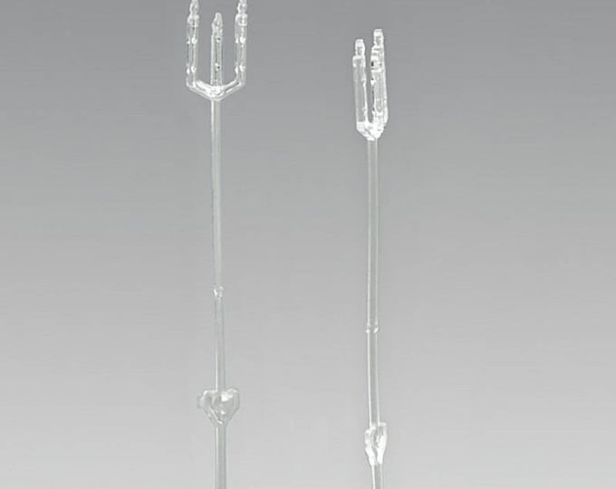 LOT of 10 CLEAR card PICKS (forks) 9" -- for enclosure cards --