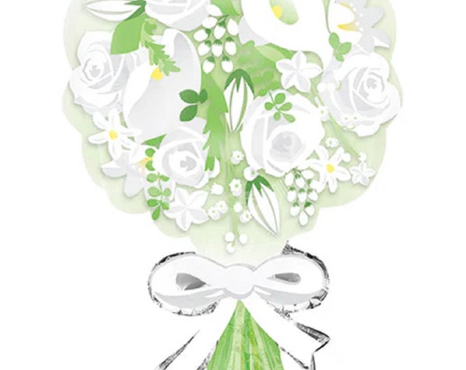 30" Bridal BOUQUET - Wedding Balloon - Supershape - foil - mylar 30 x 18