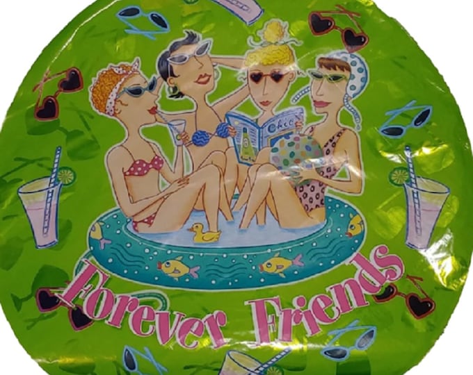 18" FOREVER FRIENDS Balloon - Bathing Beauties - Besties - Best Friends - foil - mylar
