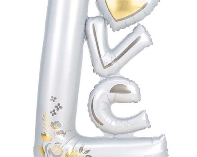 Huge 58" - ALMOST 5 FEET TALL - Love - Inflatable - standing balloon - No helium required! - air only - Airloonz - Centerpiece - floor decor